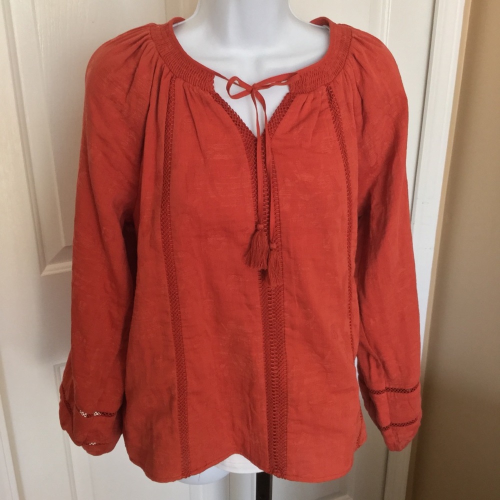🍁Adorable Rust Colored Balloon Sleeve Top🍁